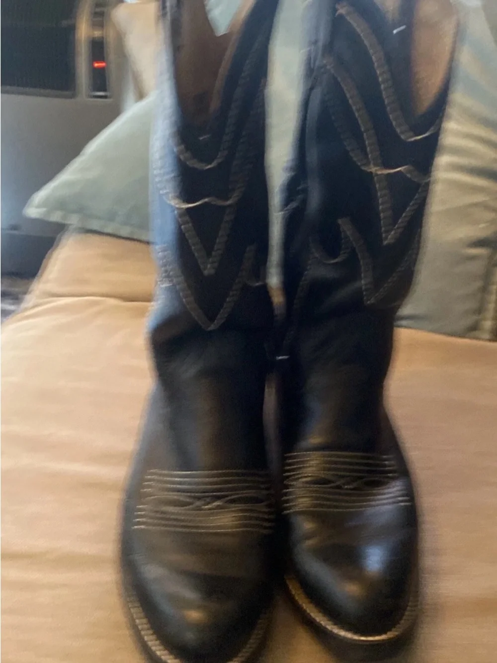 Mens Cowboy Leather Boots size 9.5 D